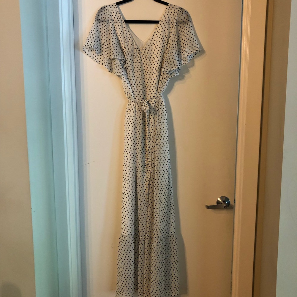 Polka dot maxi dress